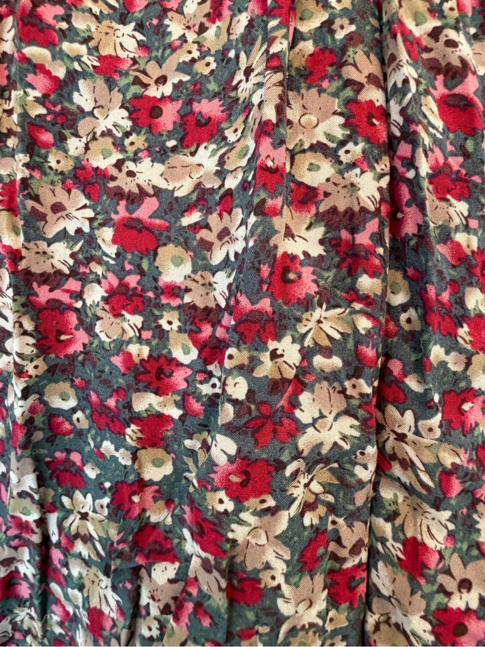 NATURAL LIFE Floral Maxi Dress in Burgundy with Cream Trim - Picture 9 of 9